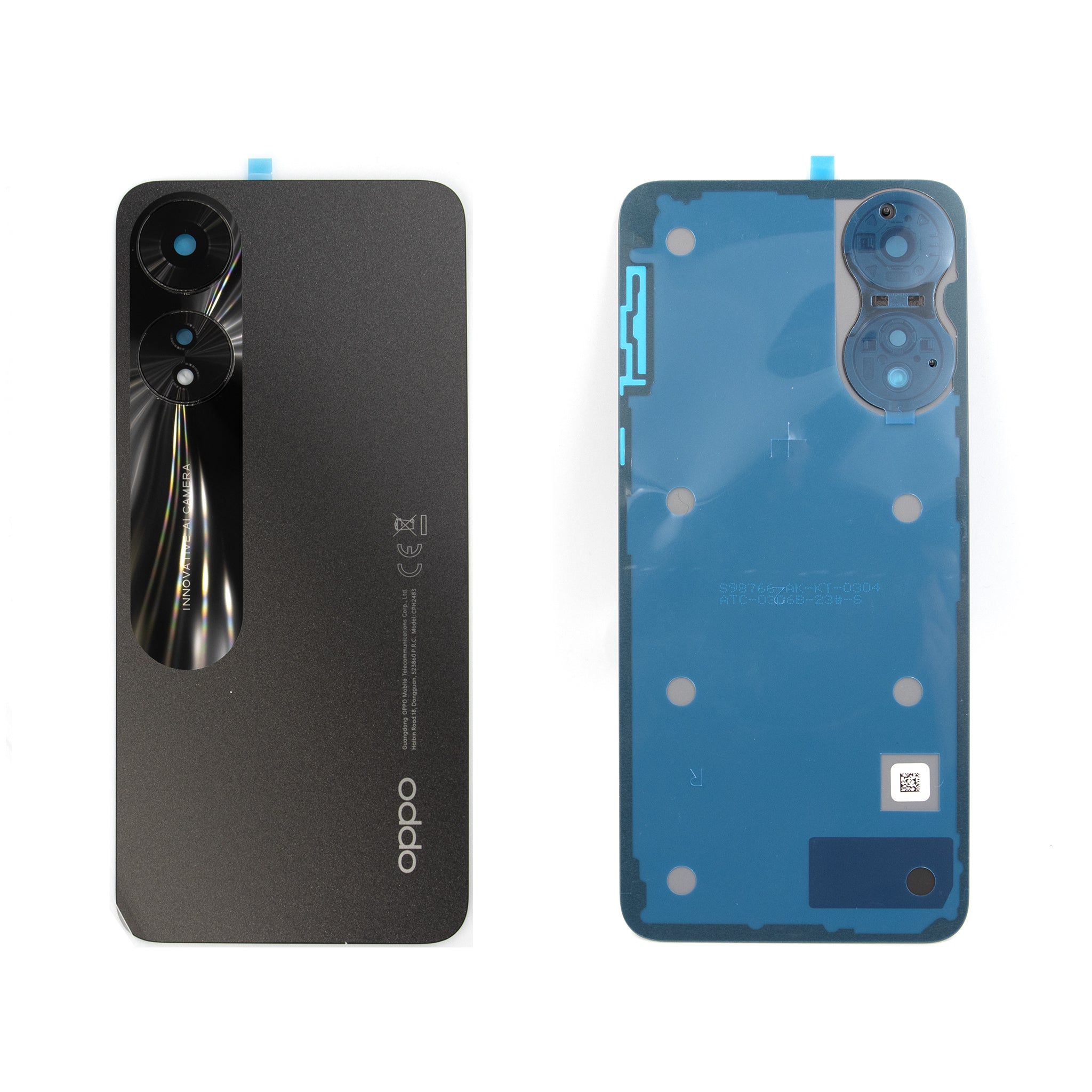 Pixfab Custodia Per OPPO A58 / A78 5G In Fibra Di Carbonio Silicone + Vetro Temperato Incluso