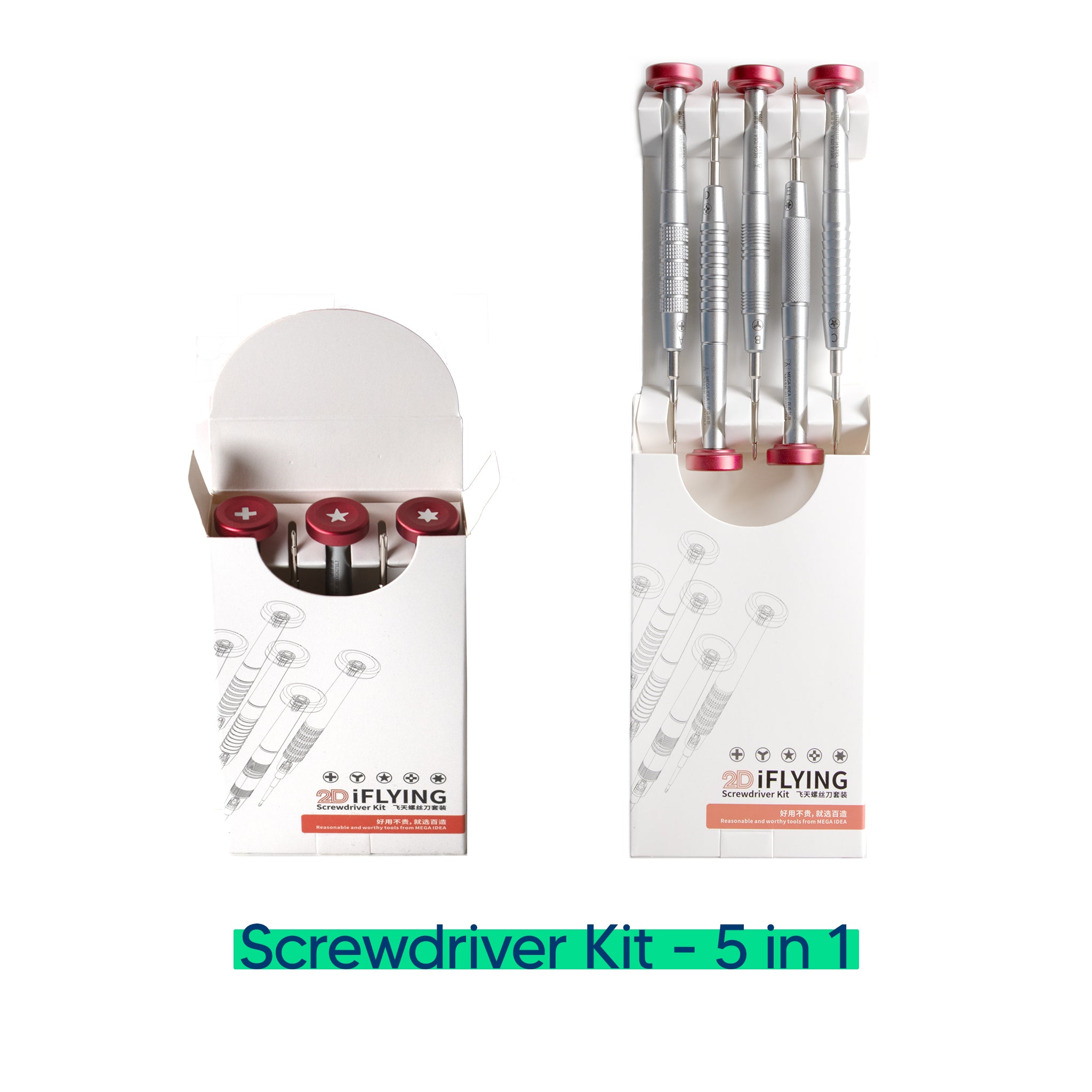 Qianli 2D iFlying 5 Piece Essential Screwdriver Set Fixo Australia