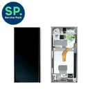 Samsung Galaxy S22 Ultra Replacement LCD Screen with Frame (Genuine Samsung Service Pack) - White