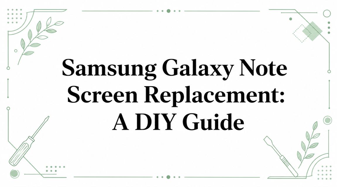 Samsung Galaxy Note Screen Replacement: A DIY Guide