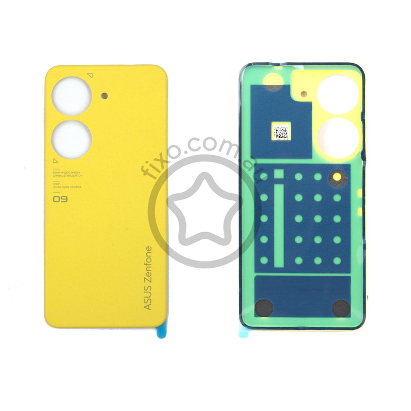Asus Zenfone 9 Replacement Back Glass Panel Yellow