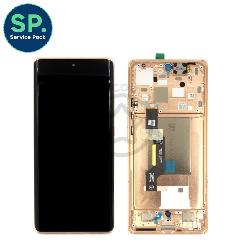 Motorola Edge 50 Replacement Screen with Frame (XT-2407) - Genuine - Peach Fuzz