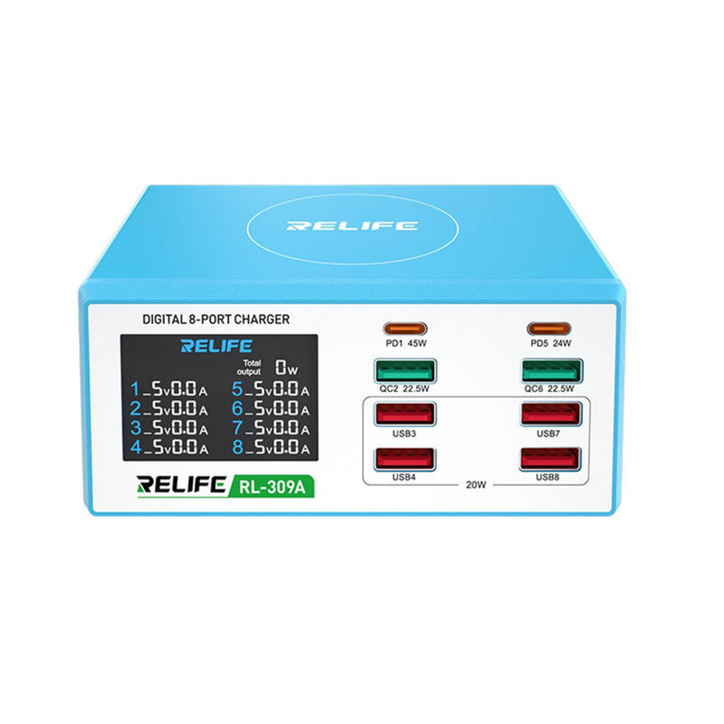 Digital 8-Port Charging Station – Relife RL-309A  100W High Power