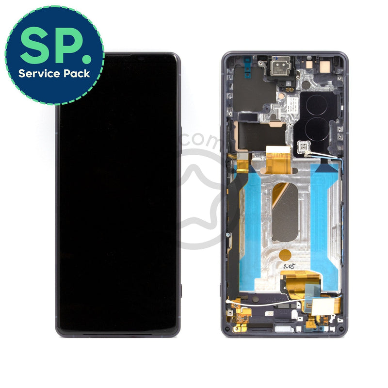 Sony Xperia 1 iii Replacement LCD / OLED Screen with Frame - Genuine Sony Service Pack Frosted Purple