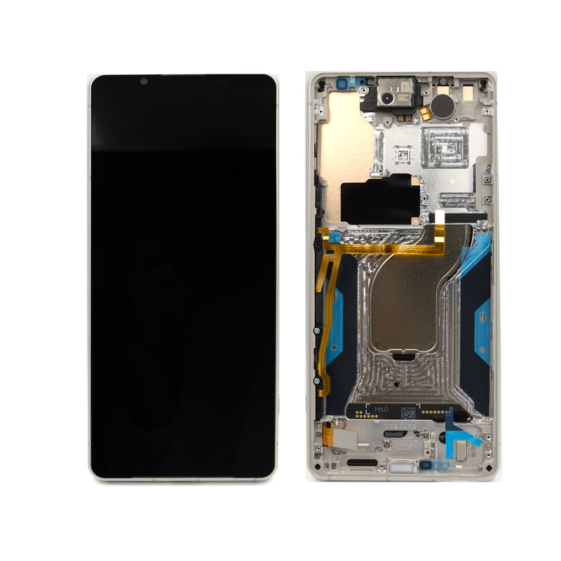 Sony Xperia 1 VI Replacement LCD Touch Screen Display with Frame - Platinum Silver