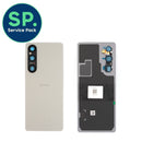 Sony Xperia 1 V Replacement Rear Glass Panel + Camera Lens - Platinum Silver