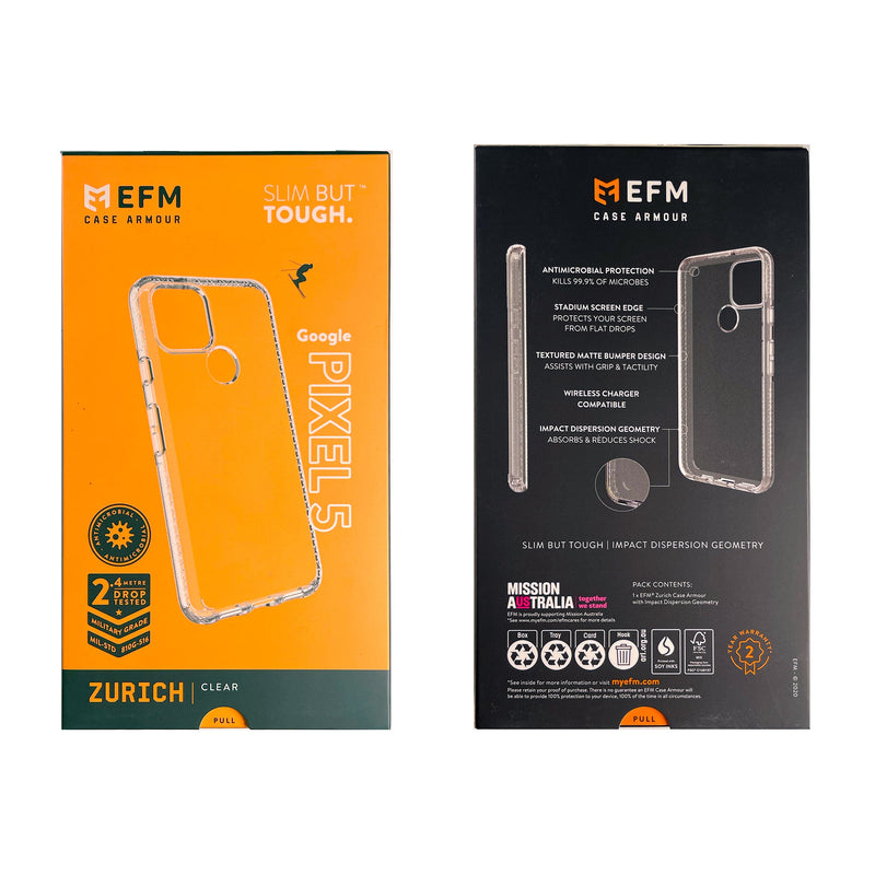 EFM Zurich Case Armour for Google Pixel 5 - Clear