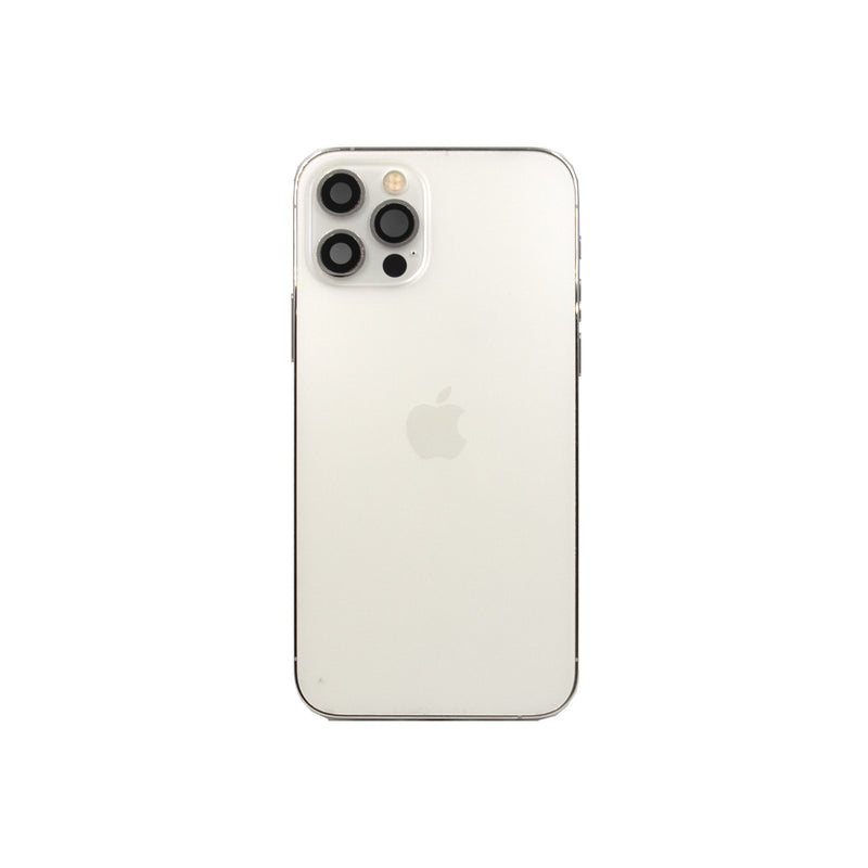 iPhone 12 Pro Replacement Glass & Stainless Steel Housing Frame - Silver