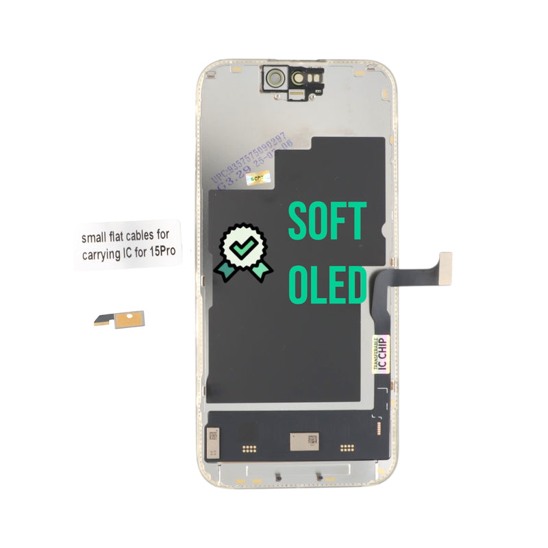 iPhone 15 Pro Replacement LCD Glass Screen - Soft OLED