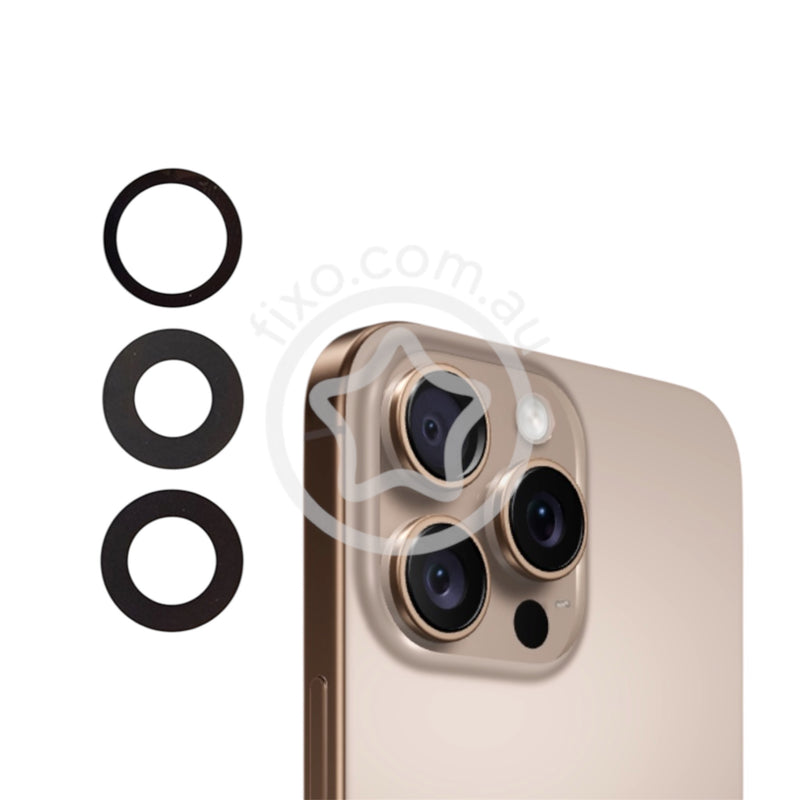iPhone 16 Pro Max Replacement Rear Camera Lens Glass with Adhesive