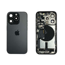 iPhone 15 Pro Replacement Back Glass & Titanium Housing Frame - Black Titanium