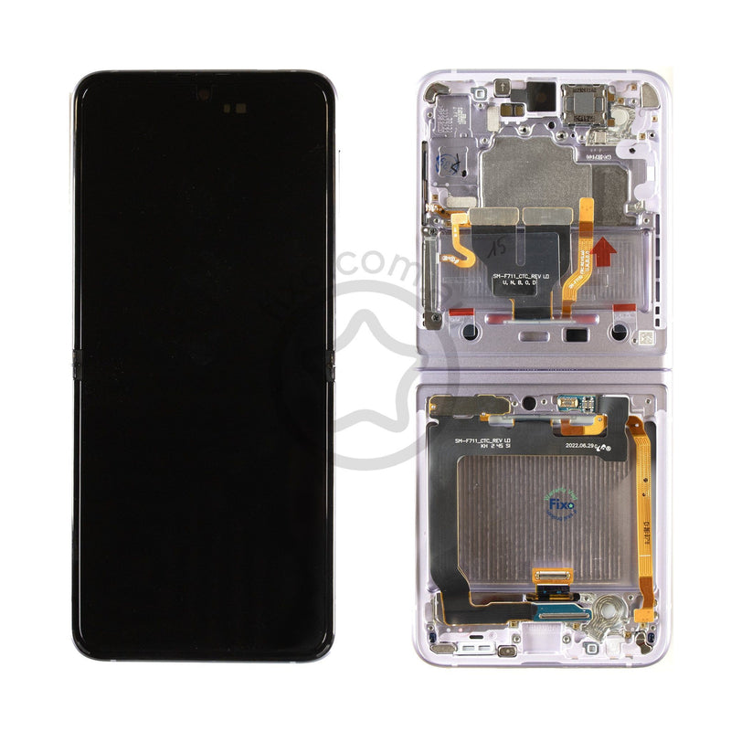 Samsung Galaxy Z Flip3 5G Replacement LCD Glass Screen with Frame Lavender