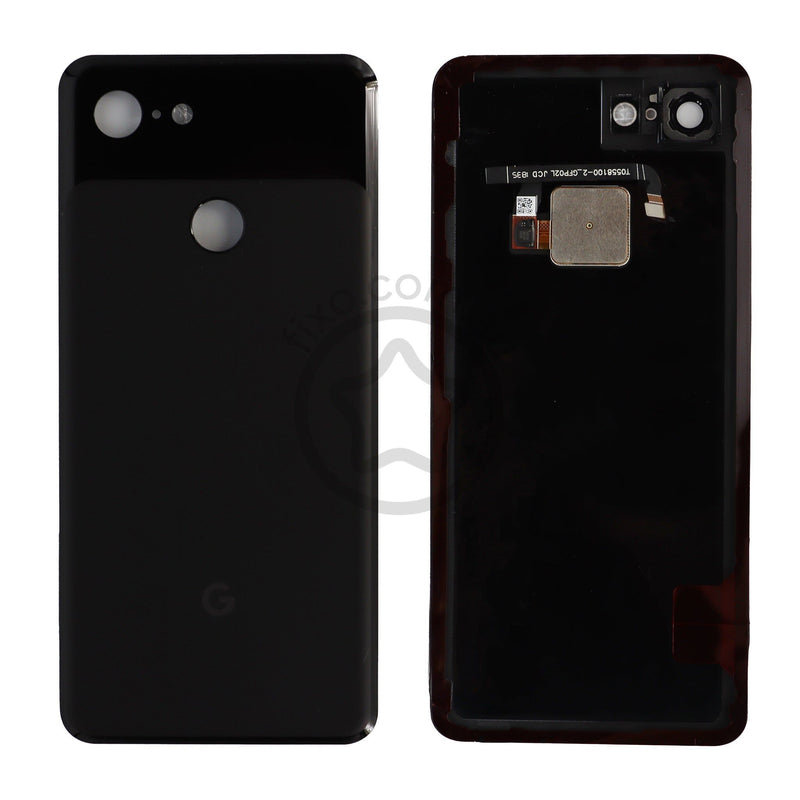 Google Pixel 3 Replacement Rear Glass Panel / Back Cover in Black