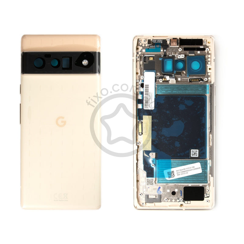 Google Pixel 6 Pro Replacement Middle Frame and Rear Glass Housing Sorta Sunny