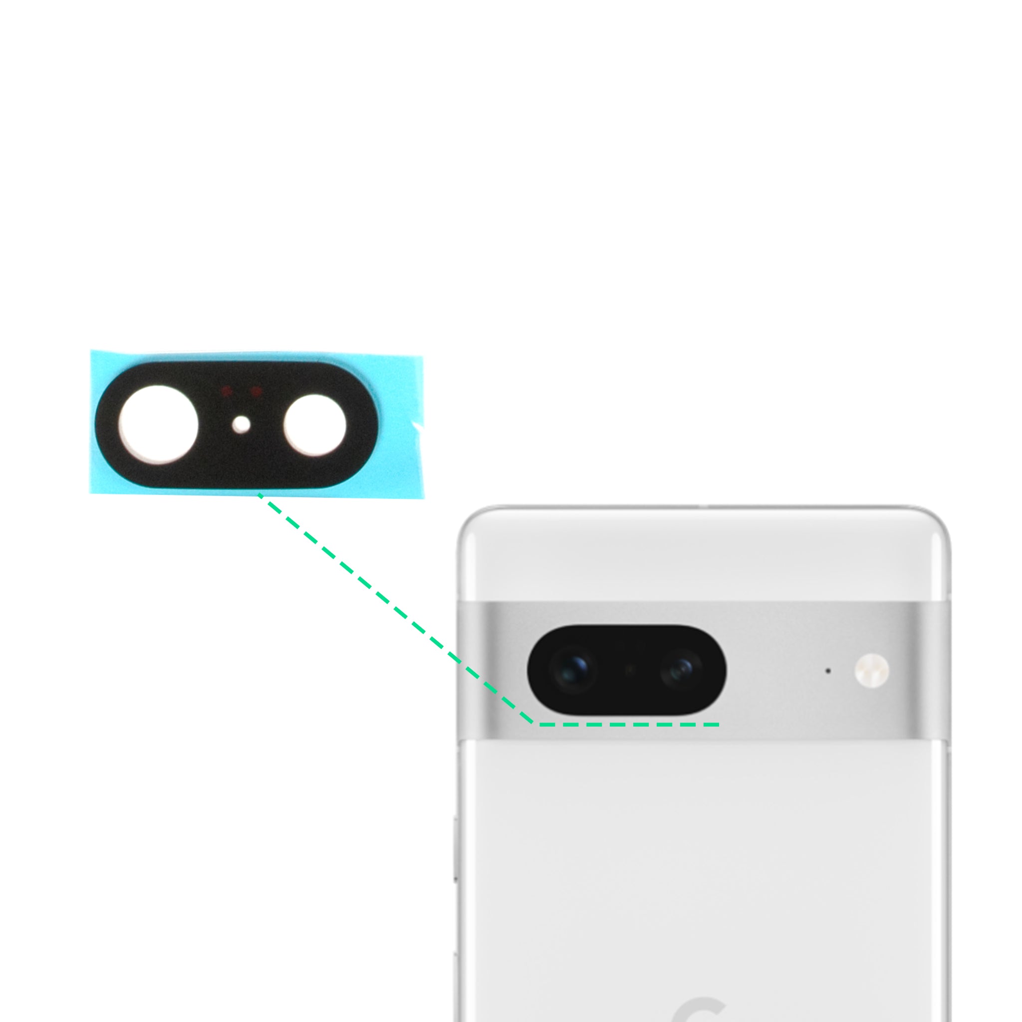 Google Pixel 7 Replacement Rear Camera Lens Glass - Fixo