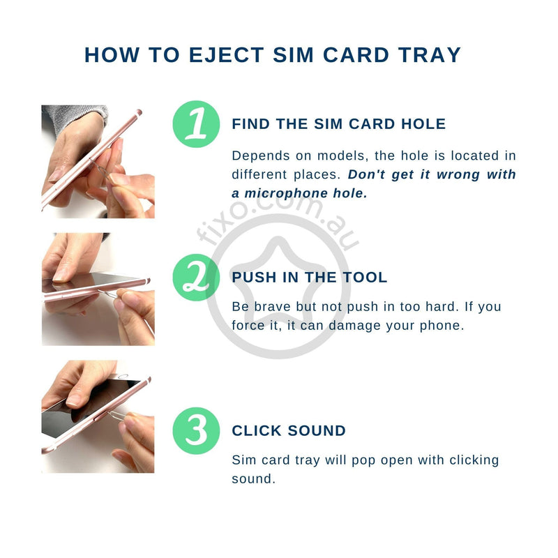 How to eject your SIM card tray with a sim ejector