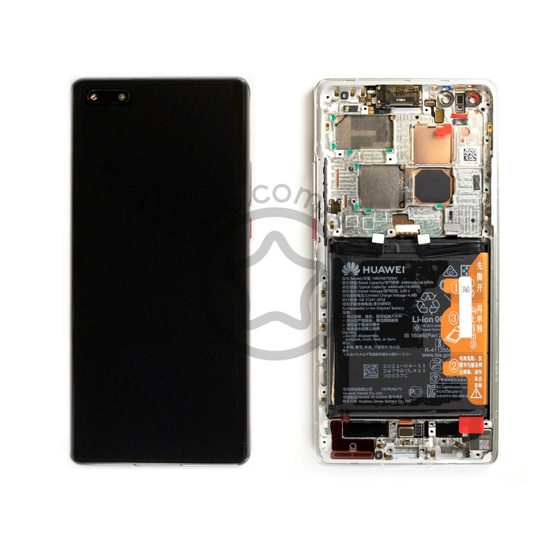 Huawei Mate 40 Pro Replacement LCD Screen with Frame Mystic Silver