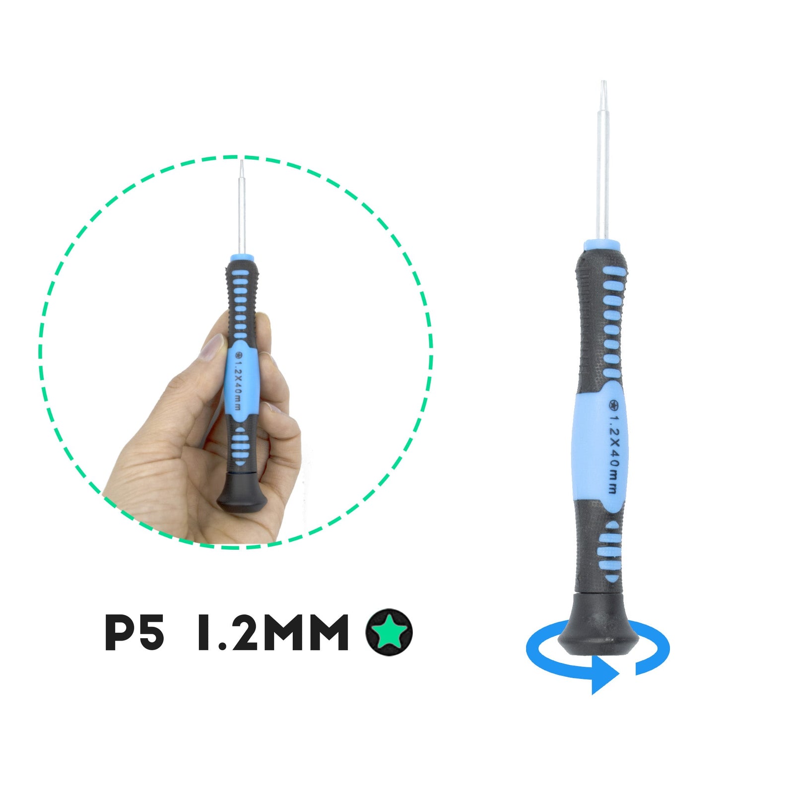 thumbnail image 2 of 4-Piece P2 P5 Pentalobe Screwdriver Bit Set – 0.8mm & 1.2mm For IPhone & MacBook (Magnetic) 2 of 4