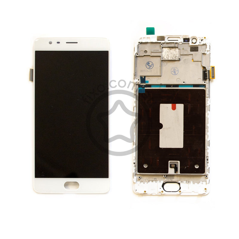 OnePlus 3 Replacement LCD Screen with Frame White