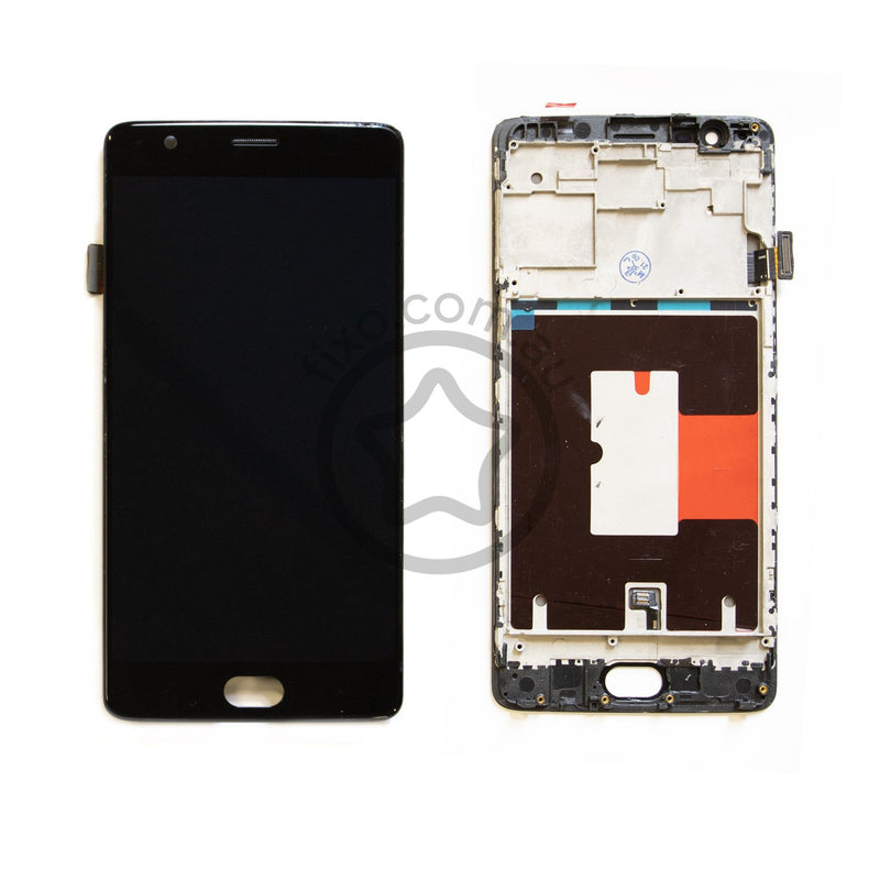 OnePlus 3T Replacement Screen with Frame in Black