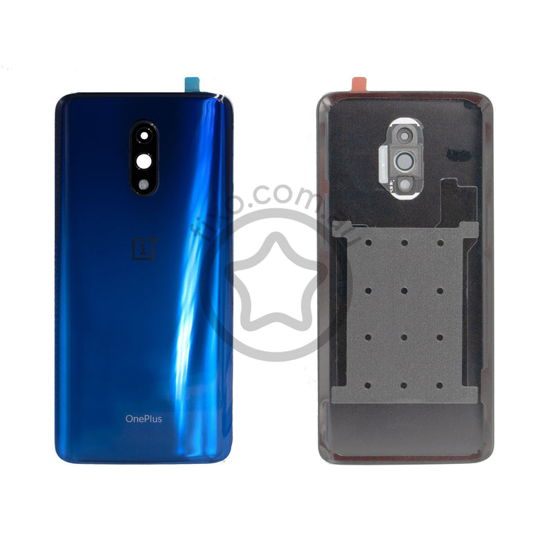 Replacement for OnePlus 7 Rear Glass Panel with Adhesive Mirror Blue