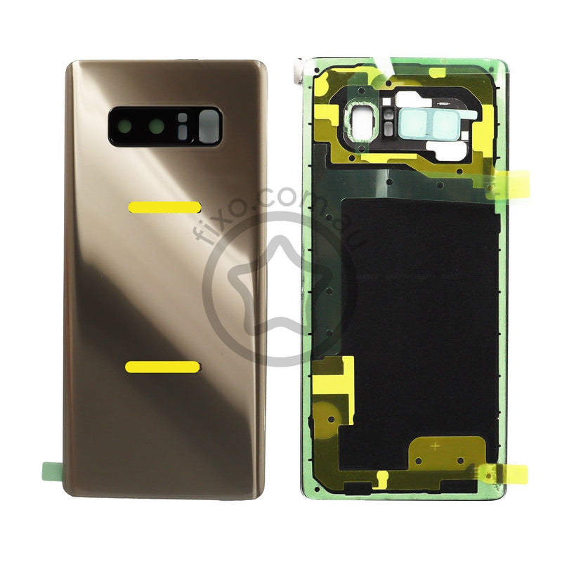 Samsung Galaxy Note 8 Rear Glass Panel with Adhesive in Maple Gold