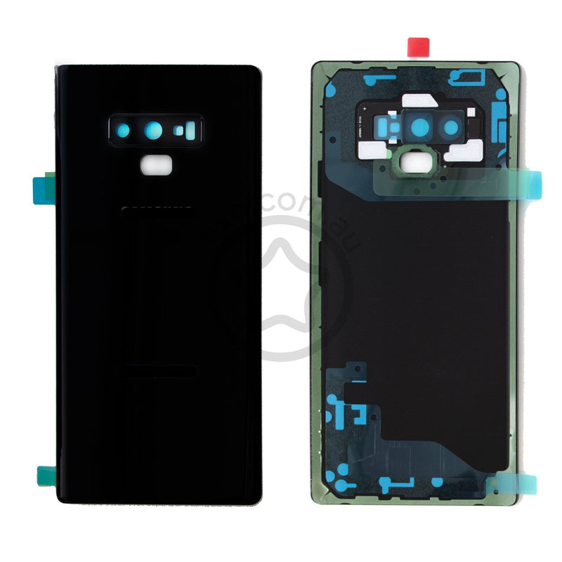 Samsung Galaxy Note 9 Rear Glass Panel with Adhesive in Midnight Black