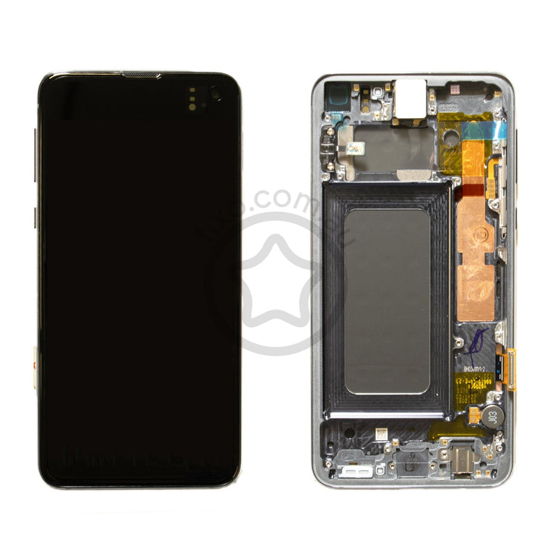 Samsung Galaxy S10e Replacement LCD Screen Assembly with Frame in Prism Black