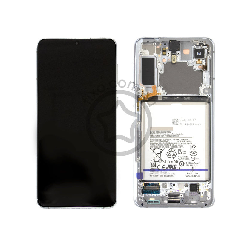Samsung Galaxy S21 Plus Replacement LCD Screen with Battery - Service Pack in Phantom Silver