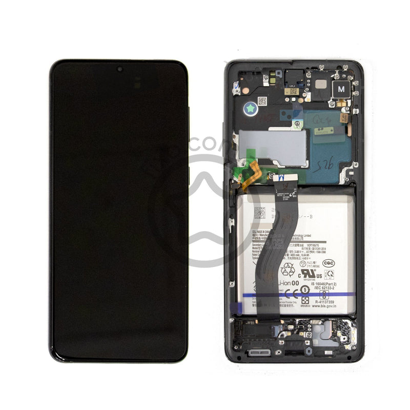 Samsung Galaxy S21 Ultra Replacement LCD Screen with Battery - Service Pack in Phantom Black