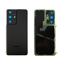 Replacement for Samsung Galaxy S21 Ultra Rear Glass Panel with Adhesive in Phantom Black