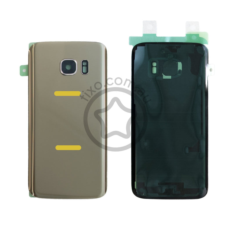 Replacement for Samsung Galaxy S7 Rear Glass Panel with Adhesive in Gold