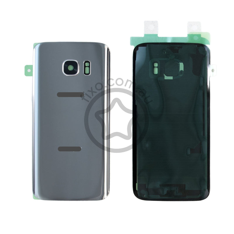 Replacement for Samsung Galaxy S7 Rear Glass Panel with Adhesive in Silver