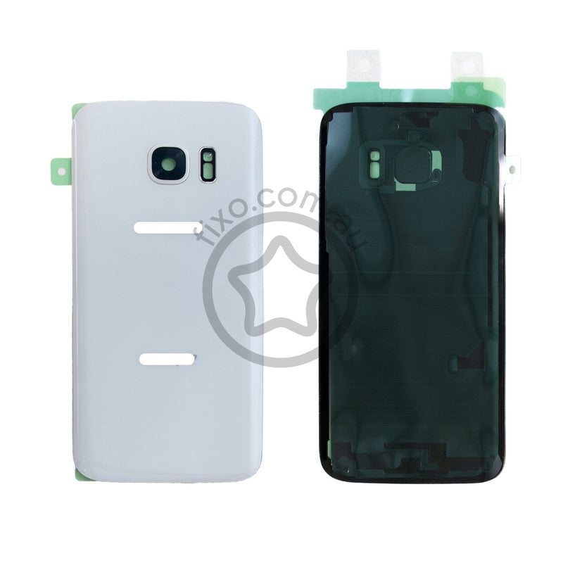 Replacement for Samsung Galaxy S7 Rear Glass Panel with Adhesive in White