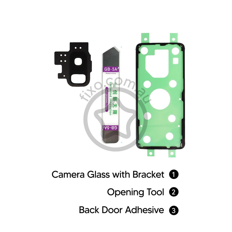 Samsung Galaxy S9 DIY Rear Camera Glass & Cover Replacement Midnight Black