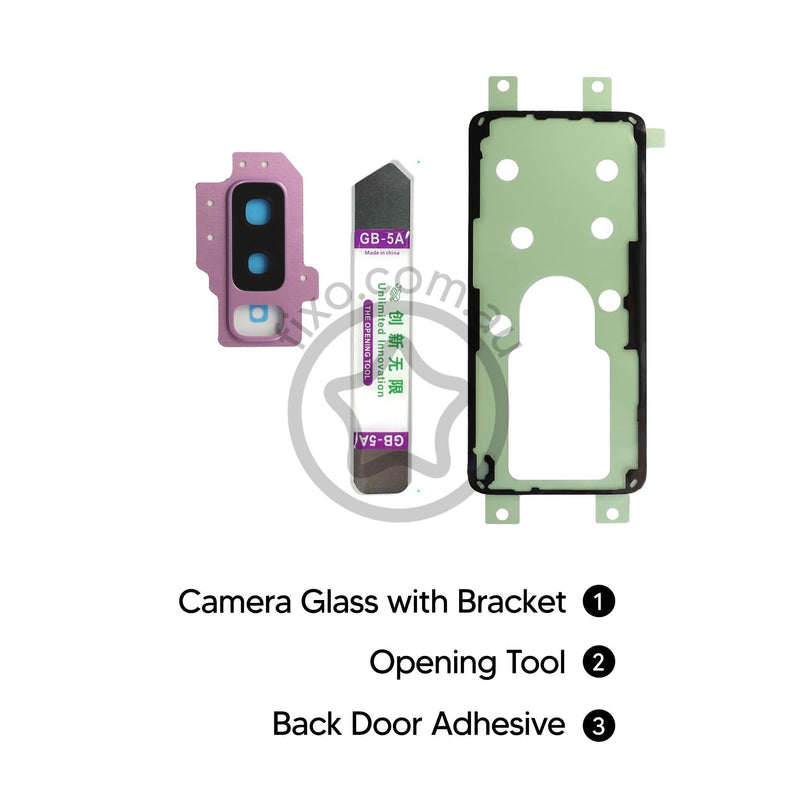 Samsung Galaxy S9 Plus DIY Rear Camera Glass with Cover Replacement Kit Lilac Purple