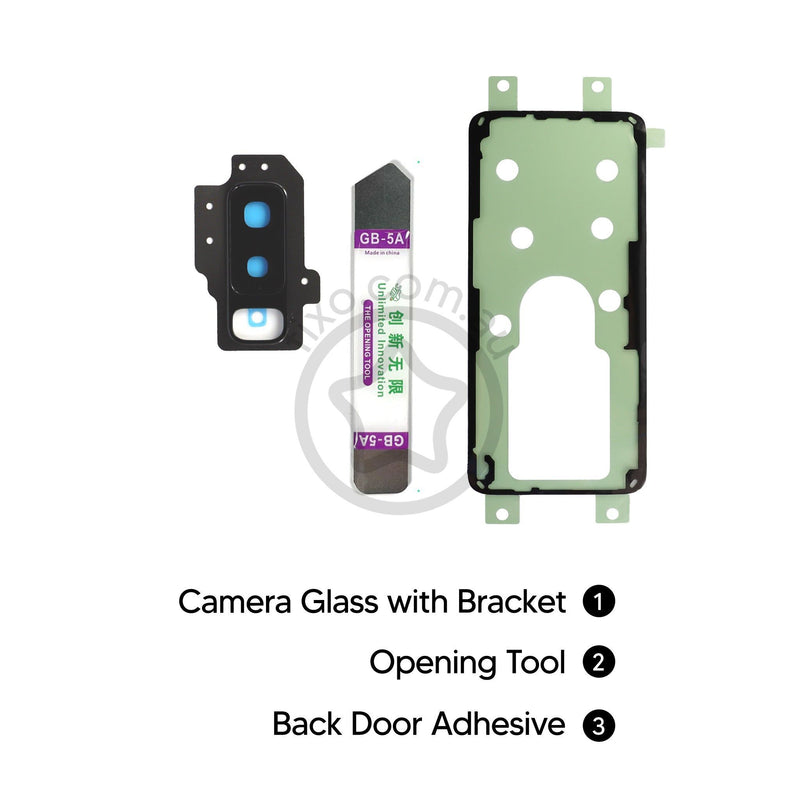 Samsung Galaxy S9 Plus DIY Rear Camera Glass with Cover Replacement Kit Midnight Black