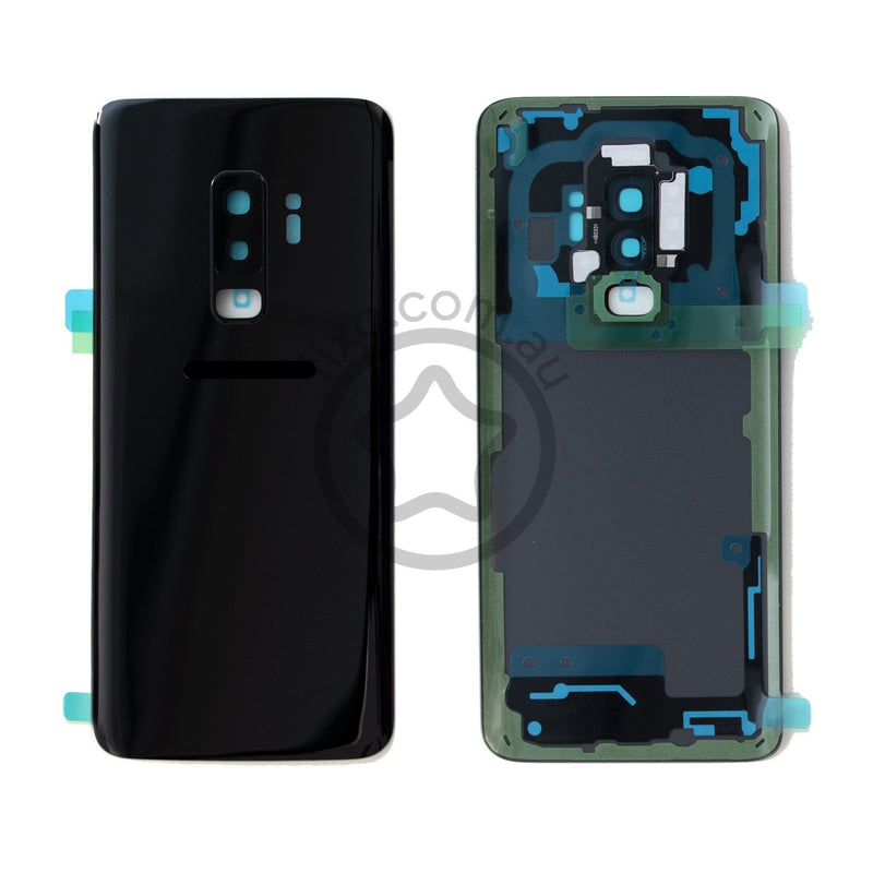 Replacement for Samsung Galaxy S9 Plus Rear Glass Panel with Adhesive in Midnight Black