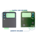 Samsung Galaxy Z Flip3 5G Replacement Rear Glass Panel Top Phantom Black Camera Glass Included