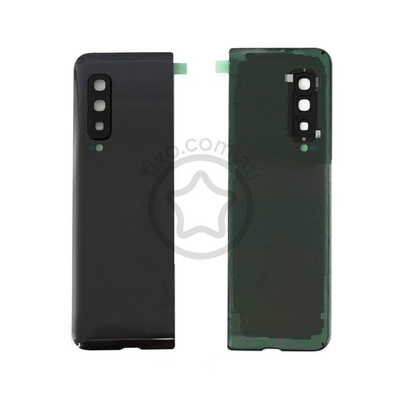 Samsung Galaxy Z Fold 1 Replacement Rear Glass Panel in Cosmos Black