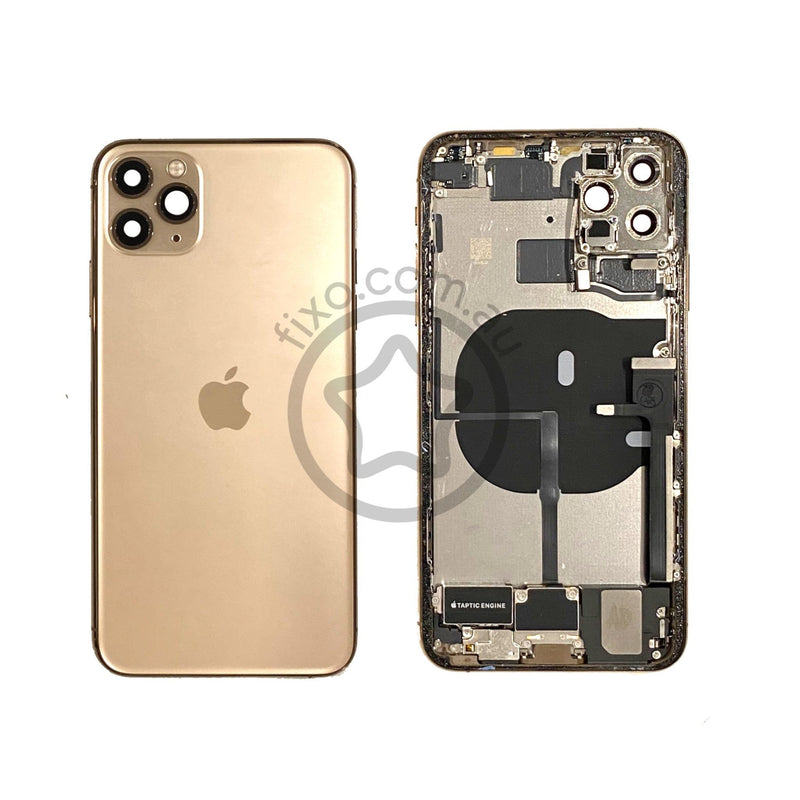 iPhone 11 Pro Max Rear Glass Cover Frame / Stainless Steel housing in Gold