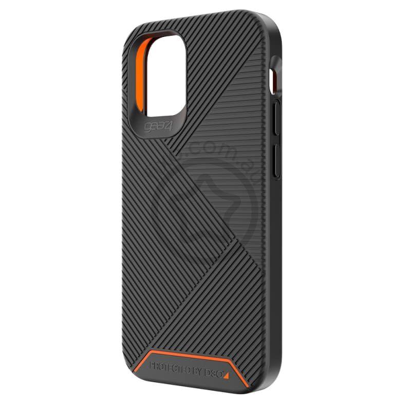 iPhone 12 mini Phone Case in Black and Orange Colour- Gear4 D3O Battersea