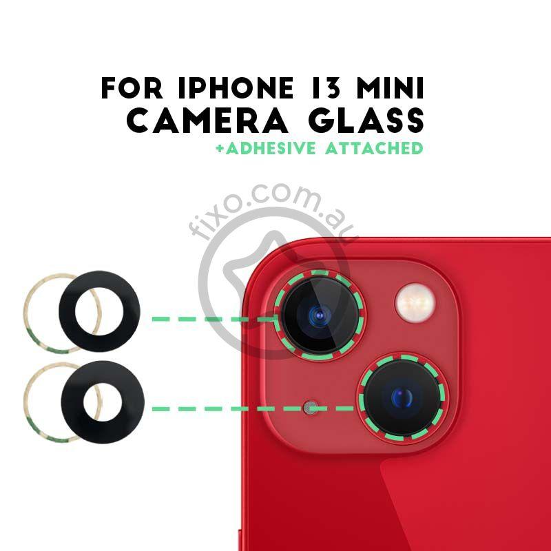 iPhone 13 Mini Replacement 2 piece rear camera lens glass pack 