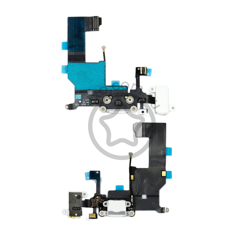 For iPhone 5 Replacement Charger Port Flex Cable in White