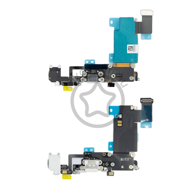 For iPhone 6S Plus Charger Port Flex Cable and AUX Headphone Jack Module in Silver