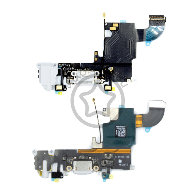 For iPhone 6S Replacement Charger Port Flex Cable and AUX Headphone Jack Module in Silver