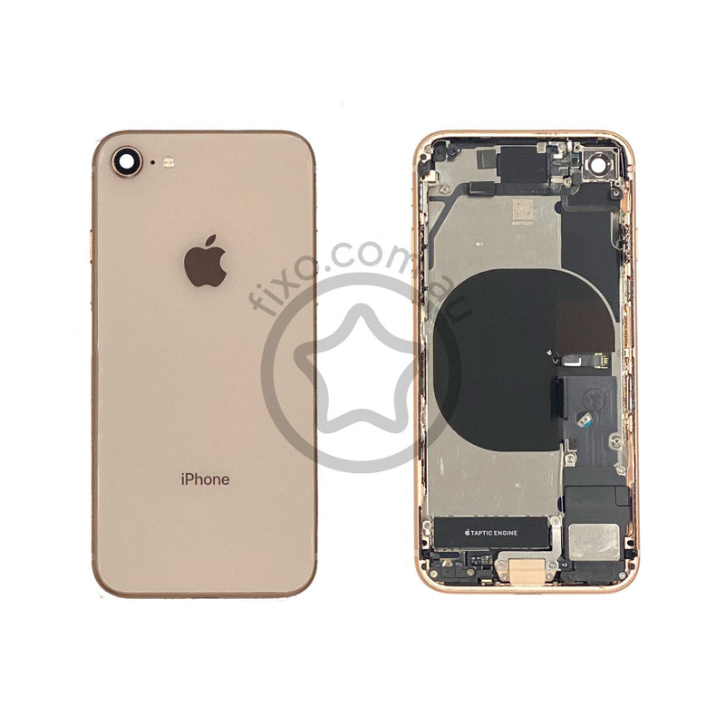 iPhone 8 Rear Glass Metal Housing Frame in Gold