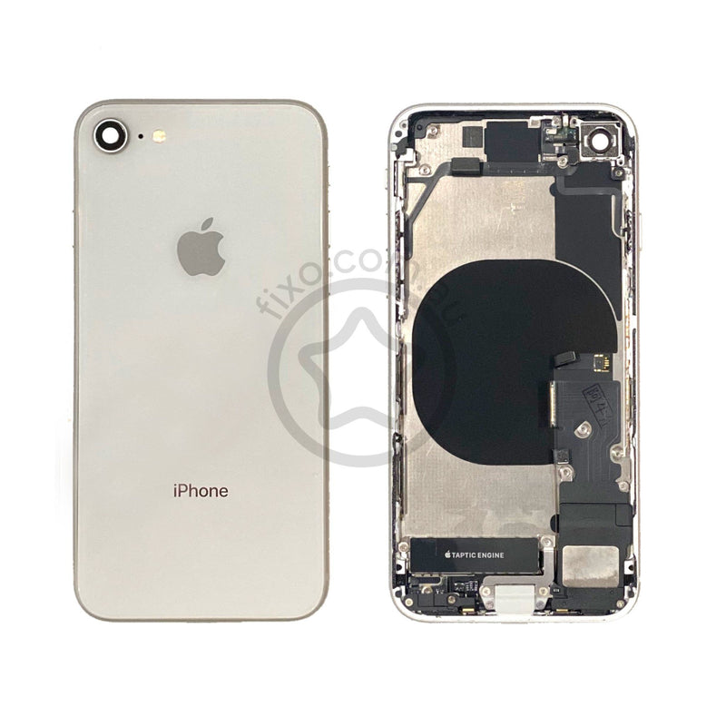 iPhone 8 Rear Glass Metal Housing Frame in Silver