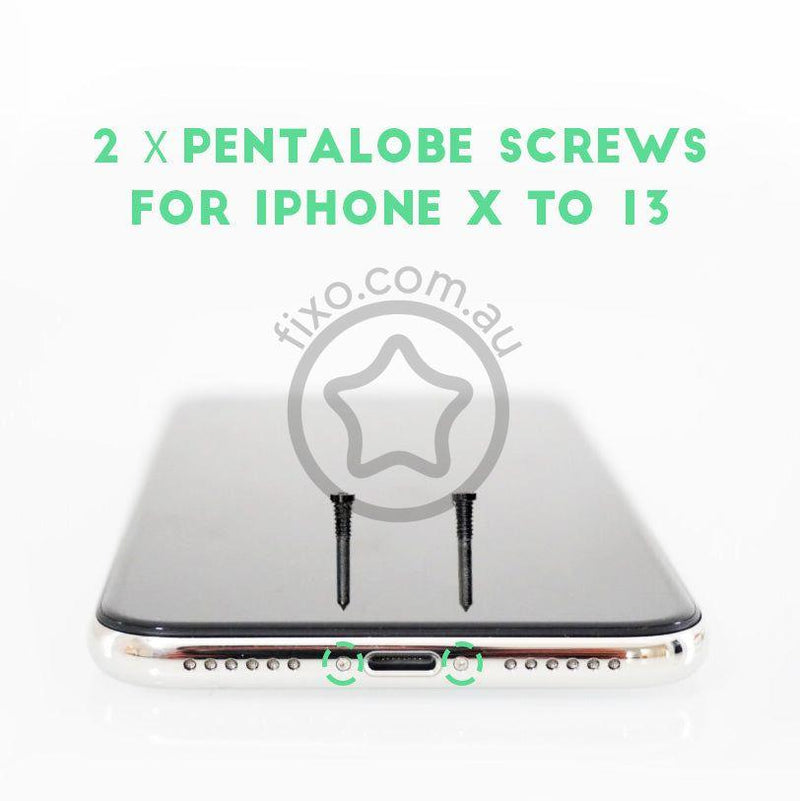 iPhone XR Replacement Pentalobe Screws in Black