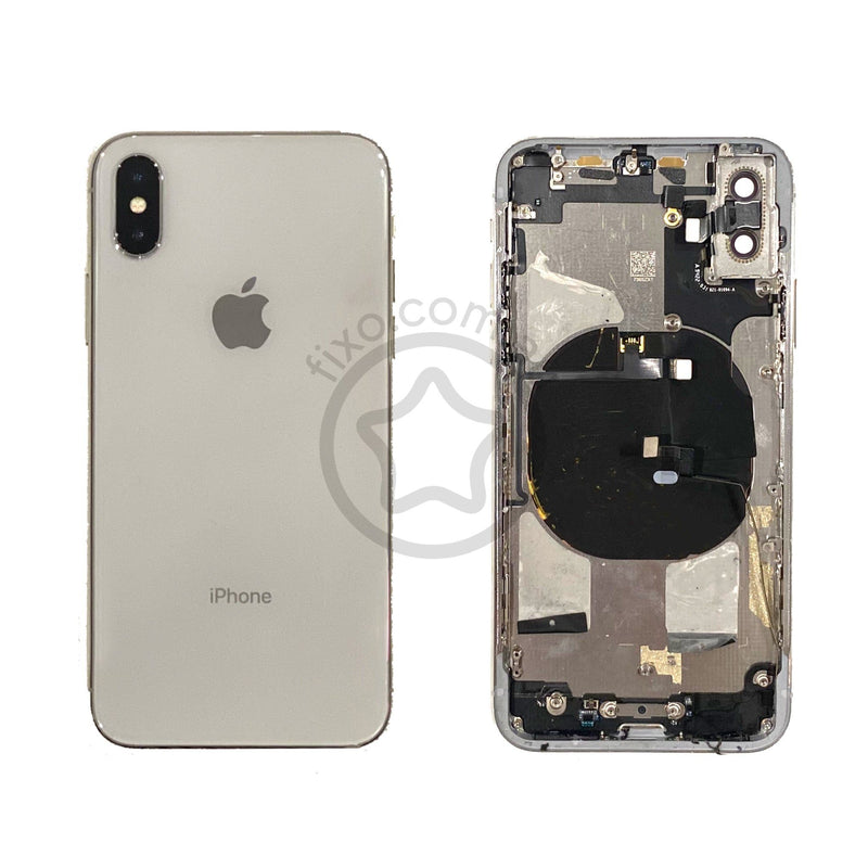 iPhone X Rear Glass / Stainless Steel housing in Silver